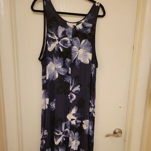 Simply Vera Vera Wang Black and Blue Sleeveless Maxi Sundress